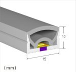 سیلیکون با LED مدل 10*15 لبه دار