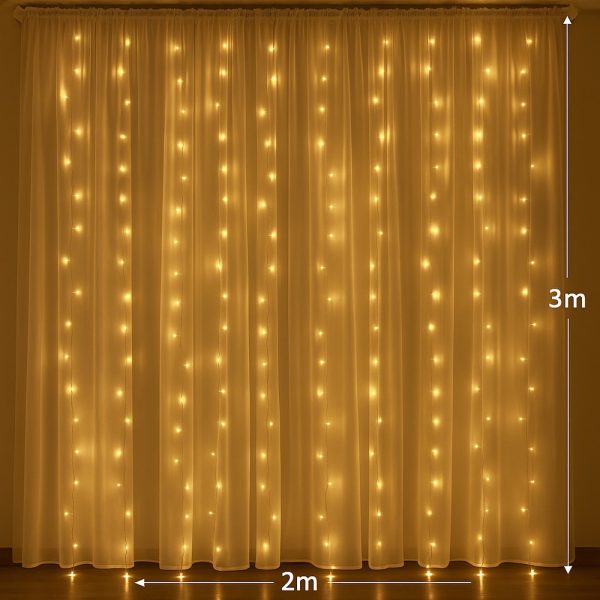 ریسه LED پرده سایز 2*3