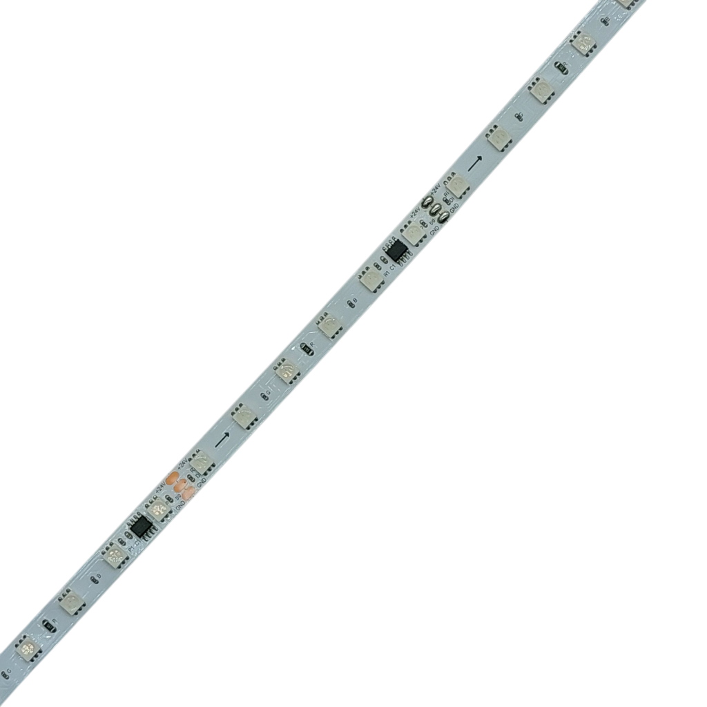 ریسه نواری LED RGB IC آدرس‌پذیر 60 لامپ 24 ولت