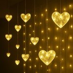 ریسه LED پرده مدل قلبی ۳ متری