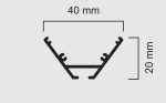 پروفیل نوری منحنی سایز 20×40